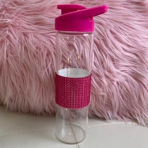 Glass bling water bottle